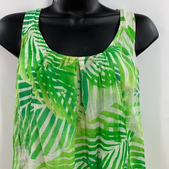Diane Von Furstenberg Women's Silk Blend Tropical Racerback Swim Cover Size 0 - Picture 4 of 11